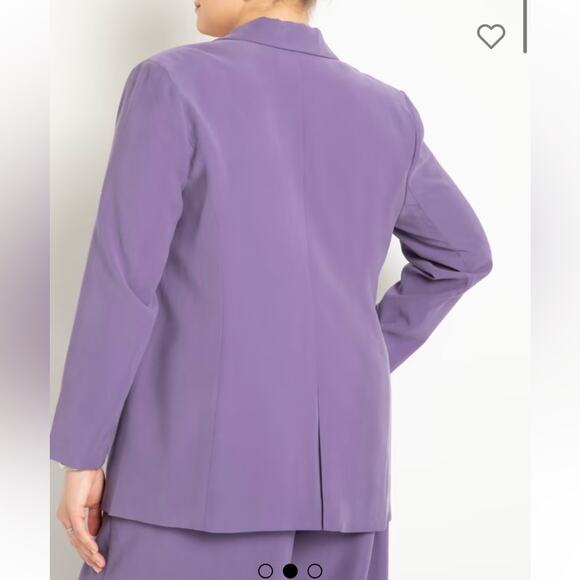 Eloquii Purple Two Button Corpcore Office Blazer Womens Size 22 NWT Ladylike - Picture 2 of 9